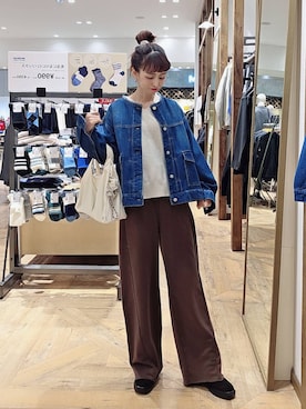 「アイテム（スウェットパンツ）」を使った、K・Nさん（レディース・161cm・40代）の冬コーディネート