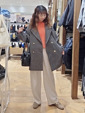 「アイテム（ボストンバッグ）」を使った、K・Nさん（レディース・161cm・40代）の秋コーディネート