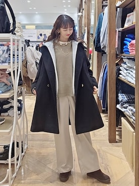 「アイテム（パーカー）」を使った、K・Nさん（レディース・161cm・30代）の冬コーディネート