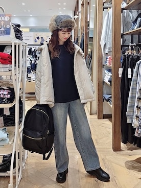 「アイテム（バックパック/リュック）」を使った、K・Nさん（レディース・161cm・30代）の冬コーディネート