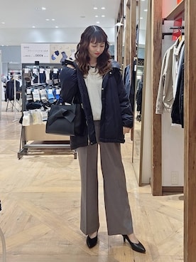 「アイテム（バッグ）」を使った、K・Nさん（レディース・161cm・40代）の冬コーディネート