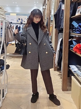 「アイテム（チェスターコート）」を使った、K・Nさん（レディース・161cm・30代）の冬コーディネート