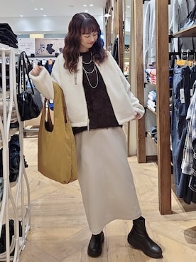 「アイテム（ブルゾン）」を使った、K・Nさん（レディース・161cm・40代）の秋コーディネート