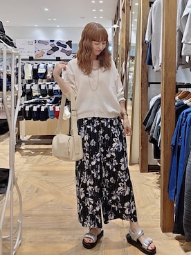 「GLOBAL WORK（グローバルワーク）のアイテム」を使った、K・Nさん（レディース・161cm）の夏コーディネート