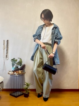 「BABYLONE（バビロン）のアイテム」を使った、ema.さん（レディース・166cm）の春コーディネート