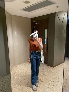 「155㎝コーデ」｜「アイテム（トートバッグ）」を使った、sh.ttzさん（レディース・155cm）の夏コーディネート