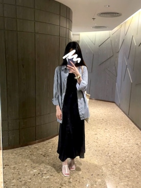 「155㎝コーデ」｜「アイテム（ワンピース）」を使った、sh.ttzさん（レディース・155cm）の春コーディネート