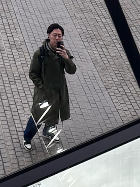 「アイテム（バッグ）」を使った、komiさん（メンズ・178cm）の秋コーディネート