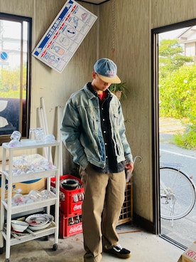 「BRAIN DEAD（ブレインデット）のアイテム」を使った、延-En-さん（メンズ・171cm）の秋コーディネート