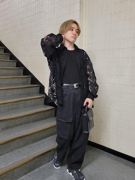 「JUNRED（ジュンレッド）のアイテム（バッグ）」を使った、ケータさん（メンズ・169cm）の春コーディネート
