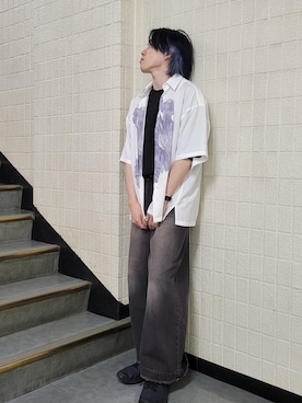 「JUNRED（ジュンレッド）のアイテム（タンクトップ）」を使った、ケータさん（メンズ・169cm）の春コーディネート