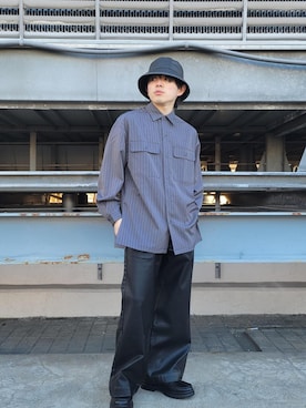 「JUNRED（ジュンレッド）のアイテム（ローファー）」を使った、ケータさん（メンズ・169cm）の冬コーディネート