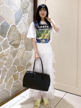 「アイテム（サンダル、グリーン系）」を使った、sana.nさん（レディース・162cm）の夏コーディネート