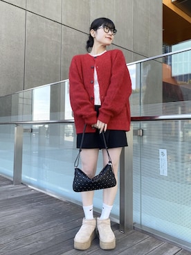 「アイテム（カーディガン/ボレロ）」を使った、sana.nさん（レディース・162cm・30代）の冬コーディネート