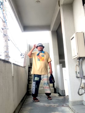「CUNE（キューン）のアイテム」を使った、メルヘン翁さん（メンズ・178cm）の夏コーディネート