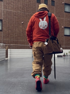 「アイテム（帽子）」を使った、メルヘン翁さん（メンズ・178cm）の秋コーディネート