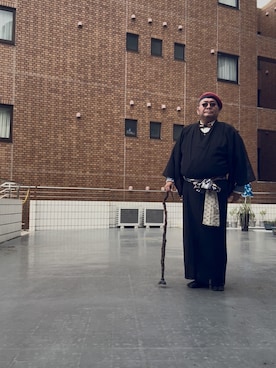 「アイテム（水着/着物・浴衣）」を使った、メルヘン翁さん（メンズ・178cm）の秋コーディネート