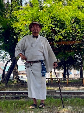 「アイテム（浴衣）」を使った、メルヘン翁さん（メンズ・178cm）の夏コーディネート