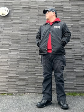 「コーチジャケット」｜101mmgさん（メンズ・175cm）の冬コーディネート