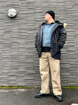 「BEN DAVIS（ベンデイビス）のアイテム」を使った、101mmgさん（メンズ・175cm）の冬コーディネート