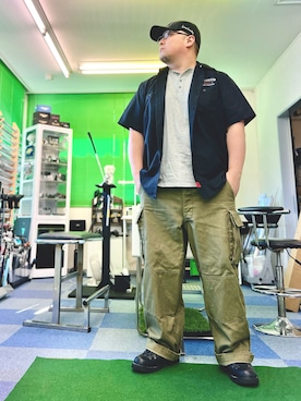 「Pherrow's（フェローズ）のアイテム（トップス）」を使った、101mmgさん（メンズ・175cm）の秋コーディネート