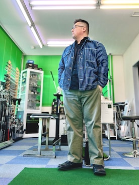 「アイテム（カバーオール）」を使った、101mmgさん（メンズ・175cm）の冬コーディネート