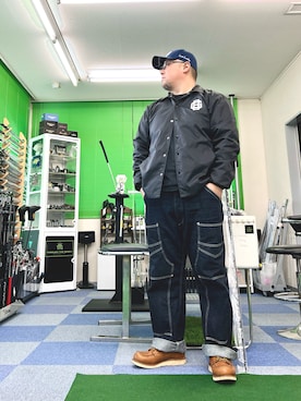 「アイテム（ナイロンジャケット）」を使った、101mmgさん（メンズ・175cm）の秋コーディネート