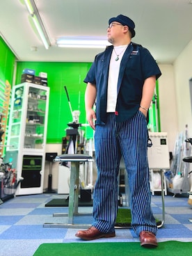 「HOUSTON（ヒューストン）のアイテム」を使った、101mmgさん（メンズ・175cm）の秋コーディネート