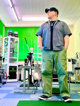 「AVIREX（アヴィレックス）のアイテム」を使った、101mmgさん（メンズ・175cm）の夏コーディネート
