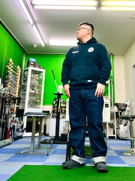 「アイテム（モカシン/デッキシューズ）」を使った、101mmgさん（メンズ・175cm）の冬コーディネート