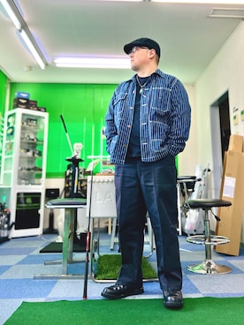「アイテム（カバーオール）」を使った、101mmgさん（メンズ・175cm）の秋コーディネート