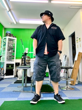 「AVIREX（アヴィレックス）のアイテム」を使った、101mmgさん（メンズ・175cm）の夏コーディネート