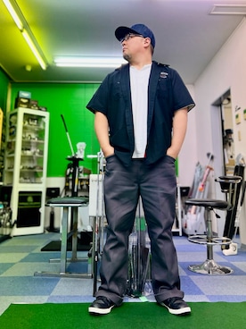 「アイテム（チノパンツ）」を使った、101mmgさん（メンズ・175cm）の秋コーディネート
