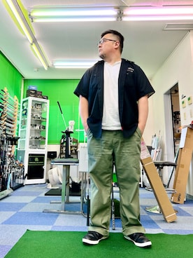「AVIREX（アヴィレックス）のアイテム」を使った、101mmgさん（メンズ・175cm）の夏コーディネート