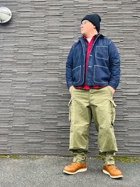 「RED WING（レッドウィング）のアイテム」を使った、101mmgさん（メンズ・175cm）の冬コーディネート