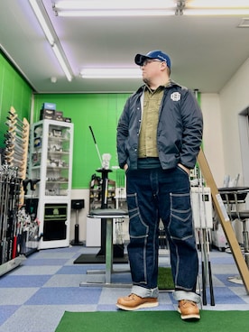 「アイテム（ナイロンジャケット）」を使った、101mmgさん（メンズ・175cm）の秋コーディネート