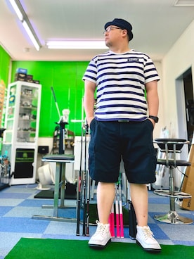 「アイテム（モカシン/デッキシューズ）」を使った、101mmgさん（メンズ・175cm）の夏コーディネート