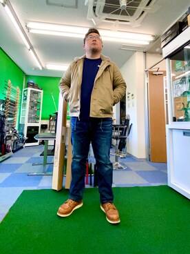 「AVIREX（アヴィレックス）のアイテム（ジャケット/アウター）」を使った、101mmgさん（メンズ・175cm）の冬コーディネート