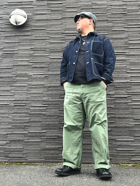 「Pherrow's（フェローズ）のアイテム」を使った、101mmgさん（メンズ・175cm）の春コーディネート