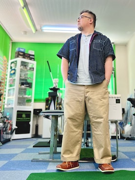 「HOUSTON（ヒューストン）のアイテム」を使った、101mmgさん（メンズ・175cm）の秋コーディネート