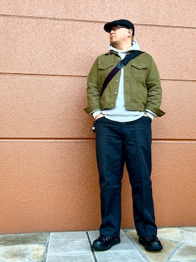 「アイテム（ハンチング/ベレー帽）」を使った、101mmgさん（メンズ・175cm）の冬コーディネート