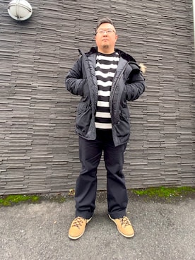「AVIREX（アヴィレックス）のアイテム（ジャケット/アウター）」を使った、101mmgさん（メンズ・175cm）の冬コーディネート