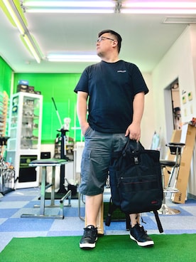 「アイテム（カーゴパンツ）」を使った、101mmgさん（メンズ・175cm）の夏コーディネート
