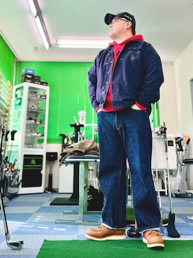 「Pherrow's（フェローズ）のアイテム」を使った、101mmgさん（メンズ・175cm）の冬コーディネート