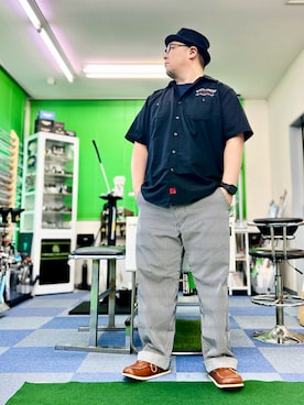 「アイテム（モカシン/デッキシューズ）」を使った、101mmgさん（メンズ・175cm）の秋コーディネート