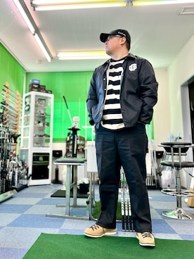 「アイテム（ナイロンジャケット）」を使った、101mmgさん（メンズ・175cm）の秋コーディネート