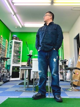 「Danner（ダナー）のアイテム（シューズ）」を使った、101mmgさん（メンズ・175cm）の春コーディネート