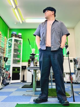 「アイテム（キャスケット）」を使った、101mmgさん（メンズ・175cm）の夏コーディネート
