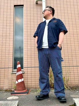 「HOUSTON（ヒューストン）のアイテム」を使った、101mmgさん（メンズ・175cm）の夏コーディネート