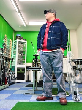 「アイテム（パーカー）」を使った、101mmgさん（メンズ・175cm）の冬コーディネート